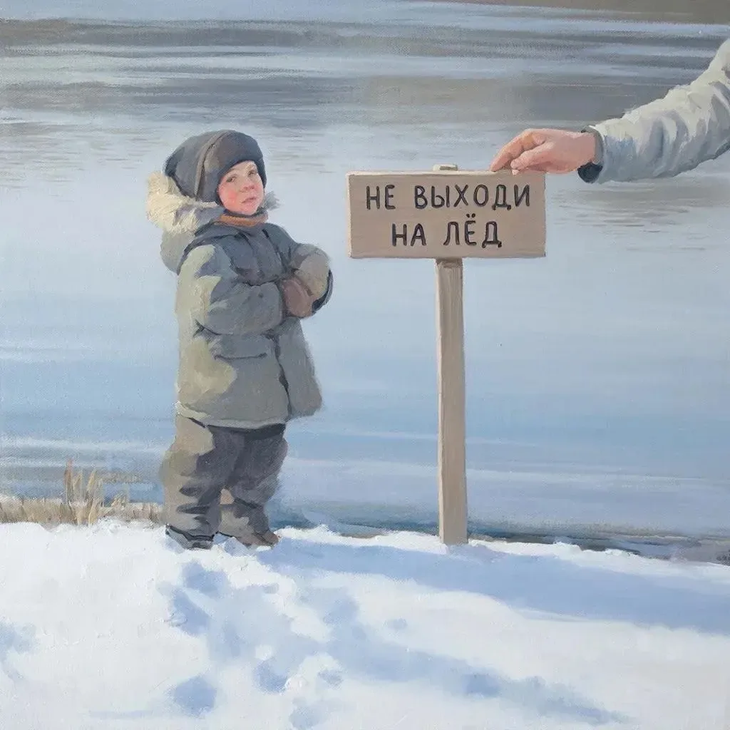 Зимний лед.